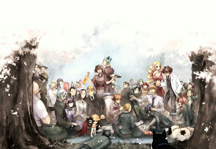 Imagen de todos los personajes de Shiki